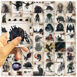 50pcs Cthulhu Mythos Monsters Funny Graffiti Stickers Vinyl Waterproof Stickers Pack For Water Bottle Laptop Scrapbook Stickers (Online Order Only)