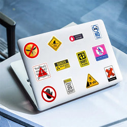 10/30/50PCS Warning Slogans PVC Sticker Aesthetic DIY Children's Decoration Scrapbooking Stationery School Supplies for Kids (ONLINE ORDER ONLY)