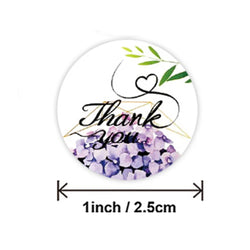 500pcs/roll Thank You Stickers Flower Pattern Party Wedding Decoration Gift Envelope Seal Labels Scrapbooking Stickers (ONLINE ORDER ONLY)
