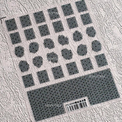 Retro White Lace Fabric Piece Bowknot English Letter Decorative Border Irregular Cloth Block Adhesive Nail Art Stickers Decals (ONLINE ORDER ONLY)