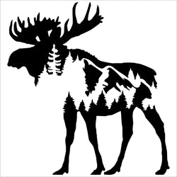 Mountain Moose For Car Sticker Pacific Northwest Stickers Accessories Decorations Window Die Cutting Vinyl Decals (ONLINE ORDER ONLY)