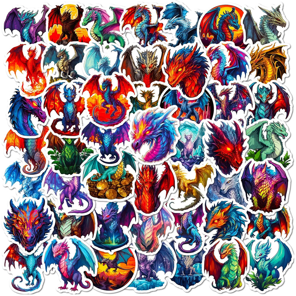 Flying Dragon Stickers 10/25/50pcs for Phone Laptop Guitar Helmet Luggage Skateboard Car DIY (Online Order Only)