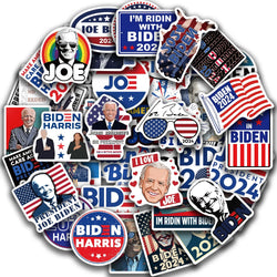 50pcs Cartoon Funny Joe Biden Harris Stickers Decals DIY Graffiti Toys For Laptop Guitar Luggage Skateboard Kids Sticker (ONLINE ORDER ONLY)