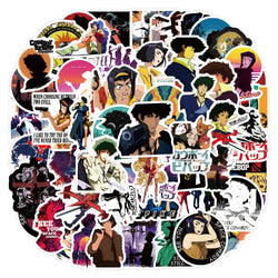 60pcs Cowboy Bebop Cartoon Graffiti Stickers Suitcase Guitar Notebook Decorative Waterproof Stickers (Online Order Only)