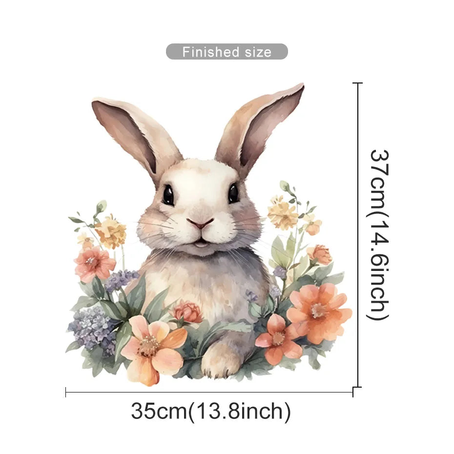 Cartoon Rabbit Wall Stickers for Kids Room Decor (Online Order Only)