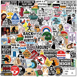 Funny Prank Meme Stickers - 10/30/50/100PCS Waterproof Decals for Skateboard, Notebook, Fridge, Helmet (ONLINE ORDER ONLY)