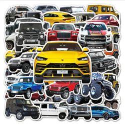 51PCS Cool Off-Road Vehicle Cartoon Graffiti Luggage Skateboard Notebook Hand Account Decorative Sticker Toys (ONLINE ORDER ONLY)