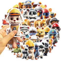 50pcs Professional Animals With Glasses Stickers Cute Decals Decoration DIY Skateboard Scrapbook Laptop Fridge Car Kids Toy (ONLINE ORDER ONLY)