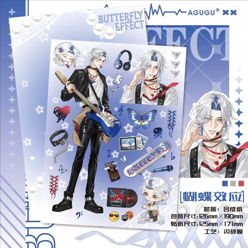 1Pc Cute Anime Man Sticker Cartoon Cool Character Deco Scrapbook DIY Material Decoration Stationery Stickers (Online Order Only)
