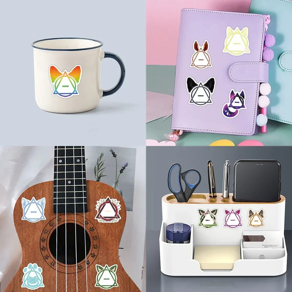 10/50pcs Therian Symbol stikcers Fox Therian graffiti Stickers for DIY Luggage Laptop Skateboard Motorcycle Bicycle Stickers (Online Order Only)