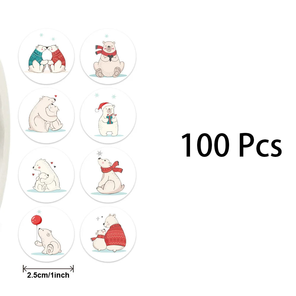 100-500 Pcs New Cartoon Animals Stickers Sealing Labels for Teacher Kids Child Stationery Thank You Business Inch 2.5cm Kawaii (ONLINE ORDER ONLY)