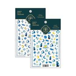 Starlit Sky Star Moon Oil Painting Colour Abstract Planet High Saturation Self Adhesive Nail Art Stickers Dreamy Manicure Decals (ONLINE ORDER ONLY)