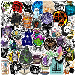 10/30/50/100pcs Gothic Apothecary Magic Witch Aesthetic Stickers Skateboard Laptop Phone Car Bike Waterproof Sticker Kid Toy (ONLINE ORDER ONLY)