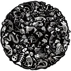 10/56pcs Funny Dark Electric Shock Animals Skeleton Skull Stickers Motorcycle Luggage Guitar Skateboard Waterproof Cool Sticker (ONLINE ORDER ONLY)