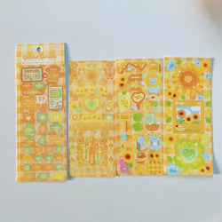 4pcs/set Sweet Cool Bear Call Series Scrapbooking Sticker Korean ins Hand Account Idol Card DIY Deco Material Sticker Stationery (ONLINE ORDER ONLY)