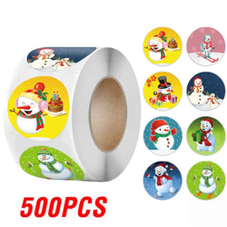 100-500Pcs Merry Christmas Stickers Xmas Envelope Seal Stickers for Christmas Decoration, Wedding Party, Holiday Gift Package (ONLINE ORDER ONLY)