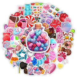 Candy Chocolate Lollipops Gummies Stickers DIY Gift Decal for Laptop Phone Scrapbook Luggage Decorative Bottles Waterproof (ONLINE ORDER ONLY)