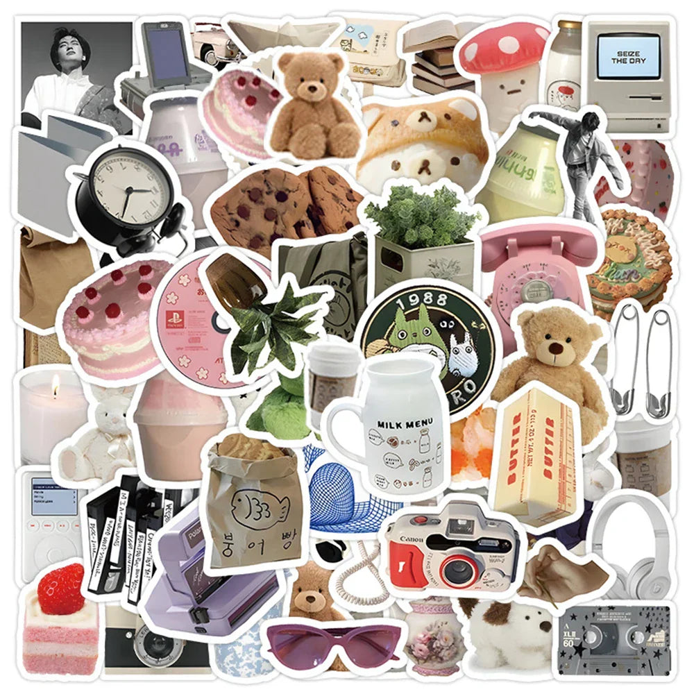 Cute Cartoon Stickers Pack for Laptop, Phone, Notebook, Luggage, Diary, Suitcase, Graffiti Decor (ONLINE ORDER ONLY)