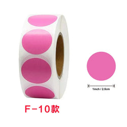 500/1000pcs/ roll Color Dot Stickers Removable 1.3cm Chroma Label for Inventory Organize,File Classification Stationery Sticker (Online Order Only)