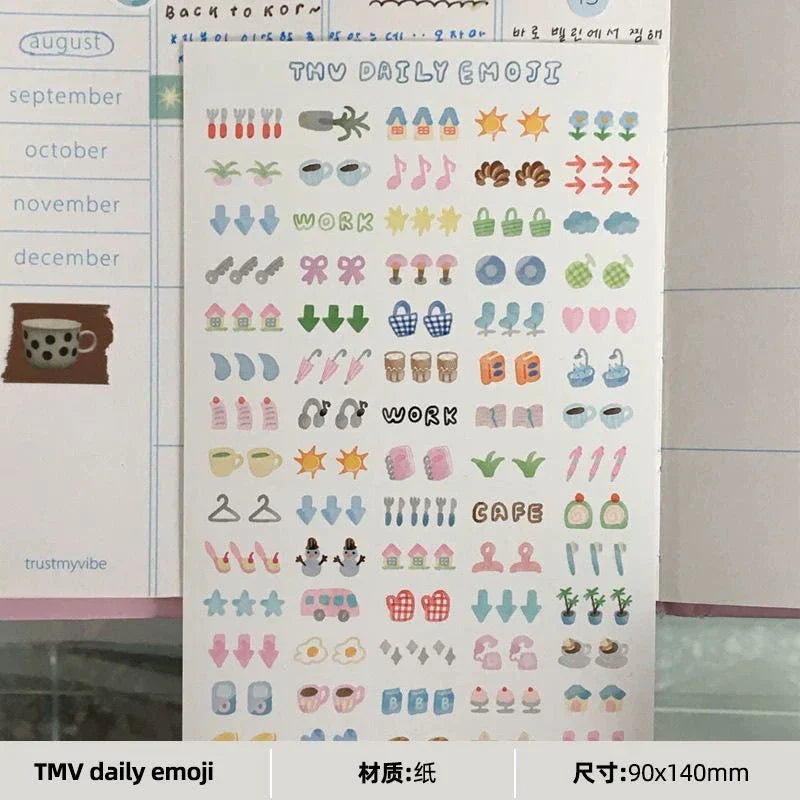 Korean Ins Creative Small Stickers Mobile Phone Camera Journal Collage Material Kawaii Decoration Sticker Gift (Online Order Only)