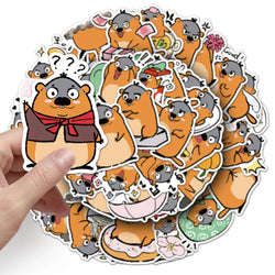 10/30/50PCS Cute Groundhog Stickers Funny Animal Meme Sticker Graffiti DIY Fridge Luggage Laptop Phone Guitar Bike Cartoon Decal (ONLINE ORDER ONLY)