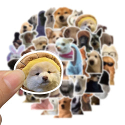 10/30/50PCS Cute Animals Meme Funny Cat Dog Stickers Graffiti Toy DIY Phone Notebook Motorcycle Suitcase Car Cartoon Wall Decals (Online Order Only)