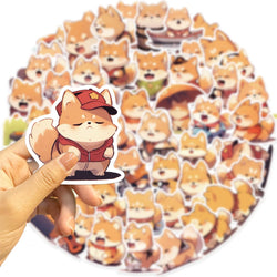 52Pcs Puppy Cartoon Stickers For Car Motorcycle Travel Luggage Guitar Waterproof Graffiti Kids Sticker (Online Order Only)
