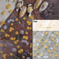 Hummingbird Iris Butterfly Peony Rose Tulip Daisy Lily Flowers Morning Glory Pearl Rhinestones Nail Art Sticker Decoration Decal (ONLINE ORDER ONLY)