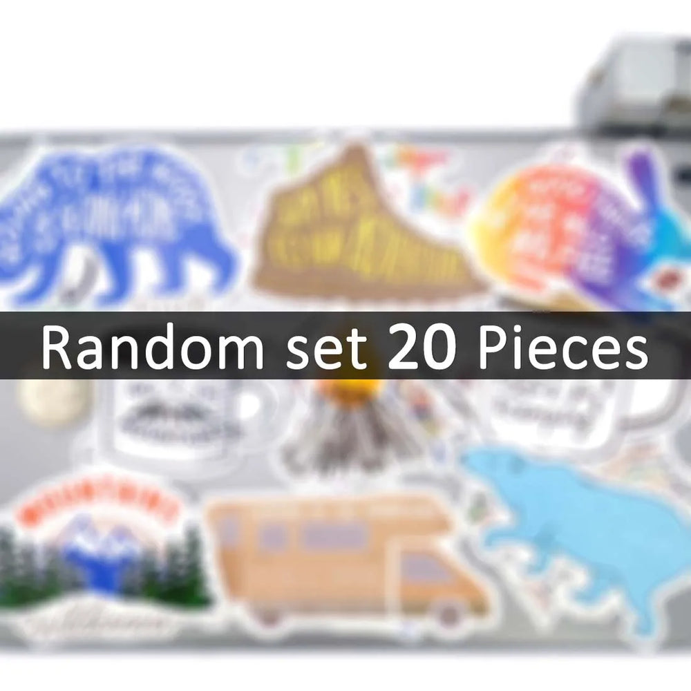 20/30/50Pieces, Camping Stickers, Wilderness Hiking Trip, Outdoor Adventure Travel, for DIY Creative Decoration, Funny Sticker (ONLINE ORDER ONLY)
