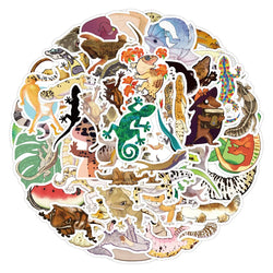 10/50Pcs Funny Animal Gecko Lizard Stickers for Skateboard Gift Box Bicycle Computer Notebook Car Decal Children's Toys (Online Order Only)