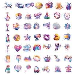 50PCS Cartoon 3D Gift Stickers DIY Diary Laptop Luggage Skateboard Aesthetic Scrapbook DIY Child Phone Stationery Supply for Kid (Online Order Only)