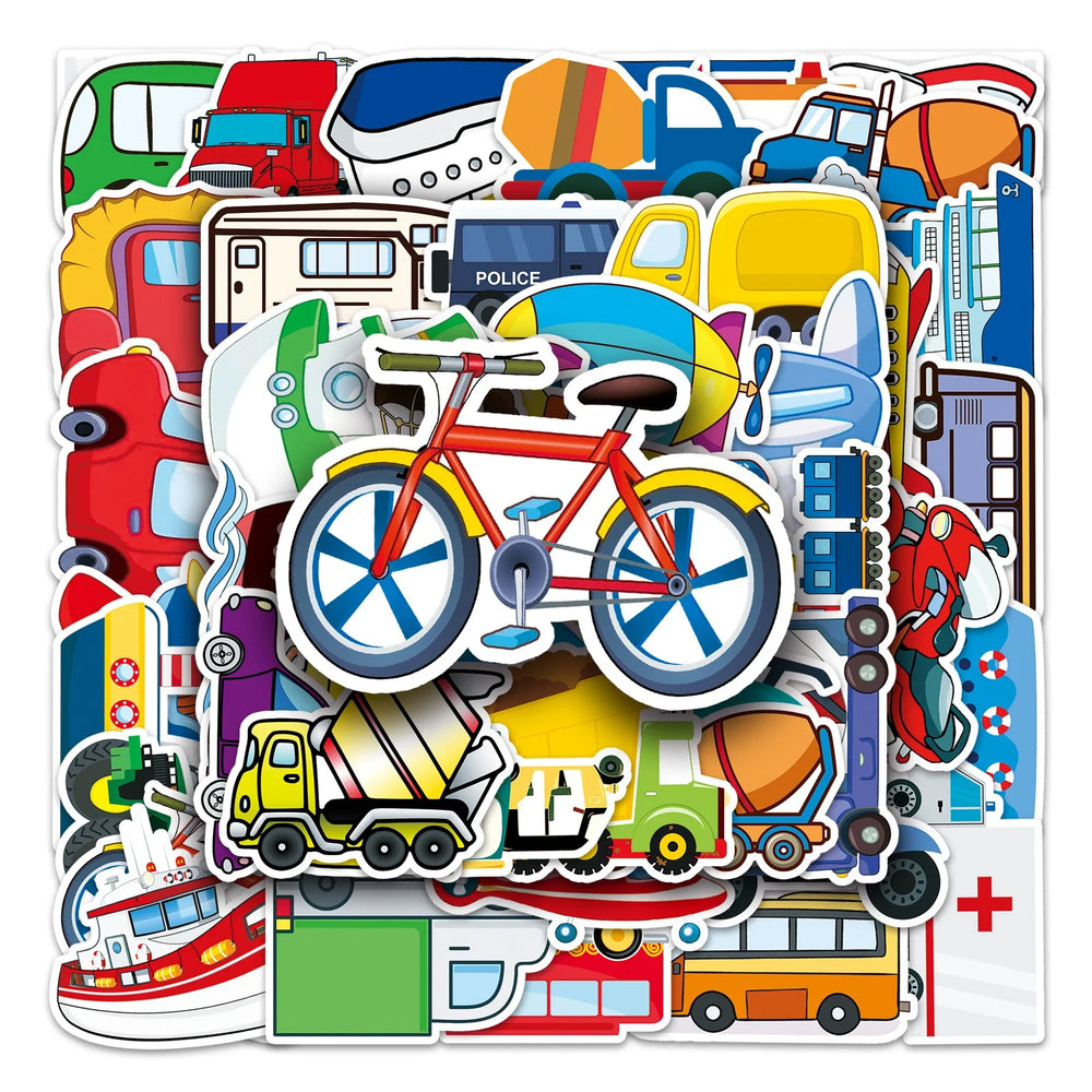 50Pcs Cute Waterproof Vinyl Stickers for Skateboard Snowboard (Online Order Only)