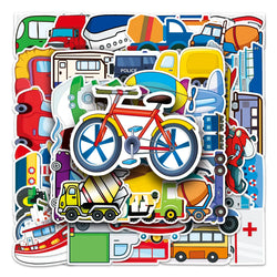 50Pcs Cute Waterproof Vinyl Stickers for Skateboard Snowboard (Online Order Only)