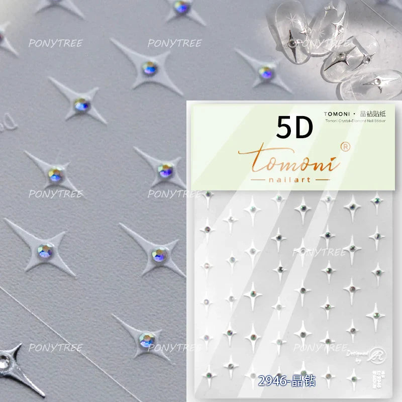 Hollow Out Black Gold Star Starburst Round Dot Night-time Tiny Spot Self Adhesive Nail Art Stickers Manicure Decals Wholesale (ONLINE ORDER ONLY)