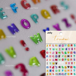 Colourful Graffiti Round Dot Line Water Droplet Cute Comma Geometric Jelly 5D Self Adhesive Nail Art Stickers Manicure Decals (Online Order Only)