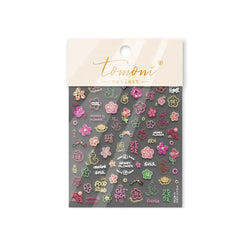Wealthy Rich Snake Flower Coin Yuanbao Good Luck Blessing Fu Character Self Adhesive Nail Art Stickers Rhinestone Manicure Decal (ONLINE ORDER ONLY)