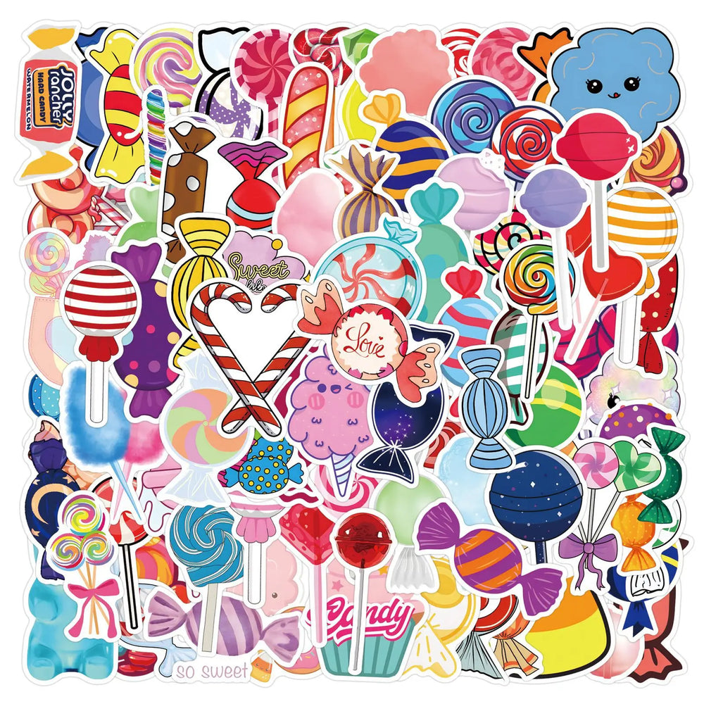Candy Cartoon Stickers 10/30/50/110PCS for Kids Toys, Luggage, Laptop, Guitar, Car, Bike, Skateboard Decals (ONLINE ORDER ONLY)