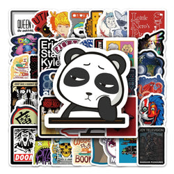 50Pcs Cartoon Waterproof Vinyl Stickers for Skateboard Snowboard Decals (Online Order Only)