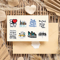 50Pcs New York Stickers America Kawaii Cartoon Decal For Skateboard Bicycle Guitar Laptop Kids Waterproof Stiker Toys (ONLINE ORDER ONLY)