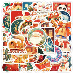 Christmas Cartoon Stickers 10/30/50pcs for Fridge, Wall, Skateboard, Suitcase, Phone, Laptop, Bike, Graffiti, Party Gift (Online Order Only)