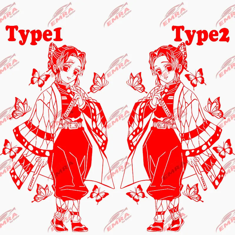 Anime Stickers Ghost Squad Girl For Car Sticker Decoration Door Hood Die Cutting Cartoon External Accessories Vinyl Decals (ONLINE ORDER ONLY)