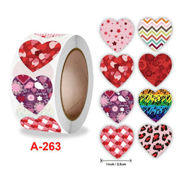 50-500pc Colorful Valentine's Day Heart Sticker Birthday Gift Packaging Seal Sticker Party Invitation Decor Sticker Baking Label (ONLINE ORDER ONLY)