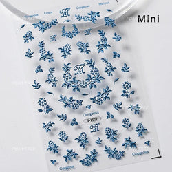Dried Flower Butterfly Wildflowers Daisy Lily Moth Orchid Garden Self Adhesive Nail Art Stickers Chic Manicure Decals Wholesale (ONLINE ORDER ONLY)