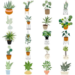 10/30/44PCS Cute Plants Sticker Aesthetic PVC Stationery Children's Sketchbook Sticky Diary Laptop Scrapbook Supplies for Kids (Online Order Only)