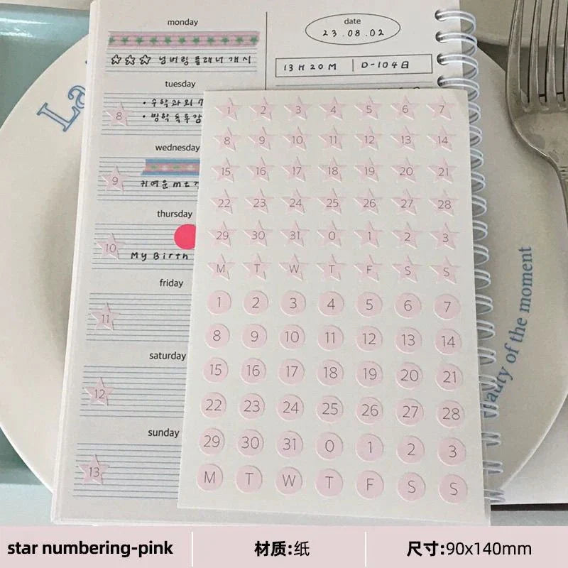 Korean Ins Creative Small Stickers Mobile Phone Camera Journal Collage Material Kawaii Decoration Sticker Gift (Online Order Only)