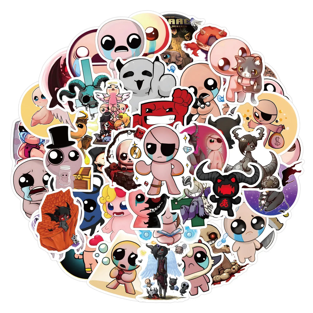 10/30/50PCS The Binding of Isaac Stickers Adventure Game Sticker Scrapbook Luggage Laptop Guitar Car Bike Skateboard Decals Toy (ONLINE ORDER ONLY)