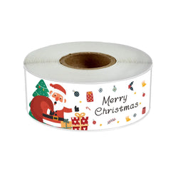 120pcs/roll Red Green Merry Christmas Santa Claus Labels Stickers for Gift Package Card Envelope Wrapping Party Small Business (ONLINE ORDER ONLY)
