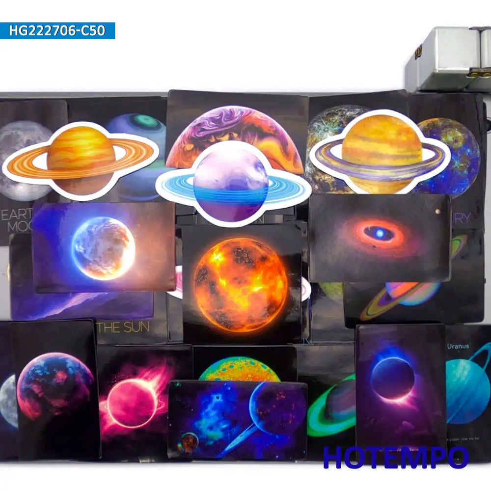 50Pieces Funny Astronaut Universe Explore Travel Waterproof Stickers for Skateboard Bike Motorcycle Car Phone Laptop Sticker Toy (Online Order Only)
