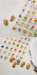 Interesting Joyful Fruits Apple Strawberry Orange Watermelon Grape Lemon Pear Vitamins Colored Nail Art Stickers Manicure Decals (ONLINE ORDER ONLY)