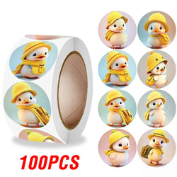100-500pcs Lovely Duck Stickers Reward Self Adhesive Seal Lables For Scrapbooking Cards Handmadek,  Stationery Stickers (ONLINE ORDER ONLY)